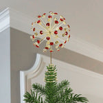 12" Red Crystal Burst Tree Topper | Dramatic Holiday Splendor - Napa Valley Wildflower Co.