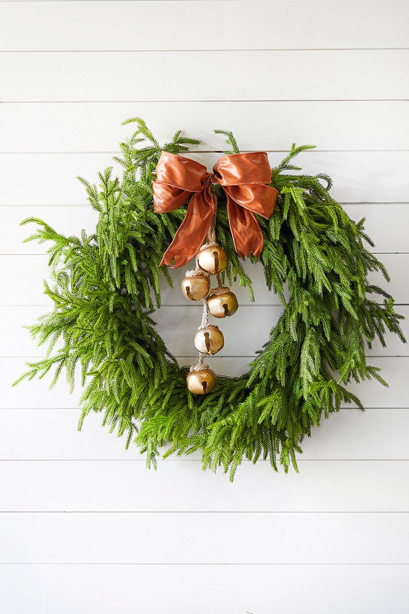 30'' Real Touch Norfolk Pine Christmas Wreath - Napa Valley Wildflower Co.