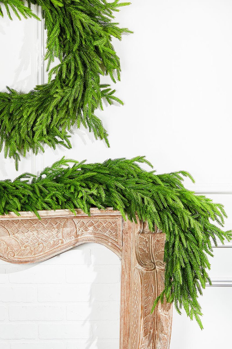 60'' Lush Natural Touch Norfolk Pine Garland - A Christmas Masterpiece - Napa Valley Wildflower Co.