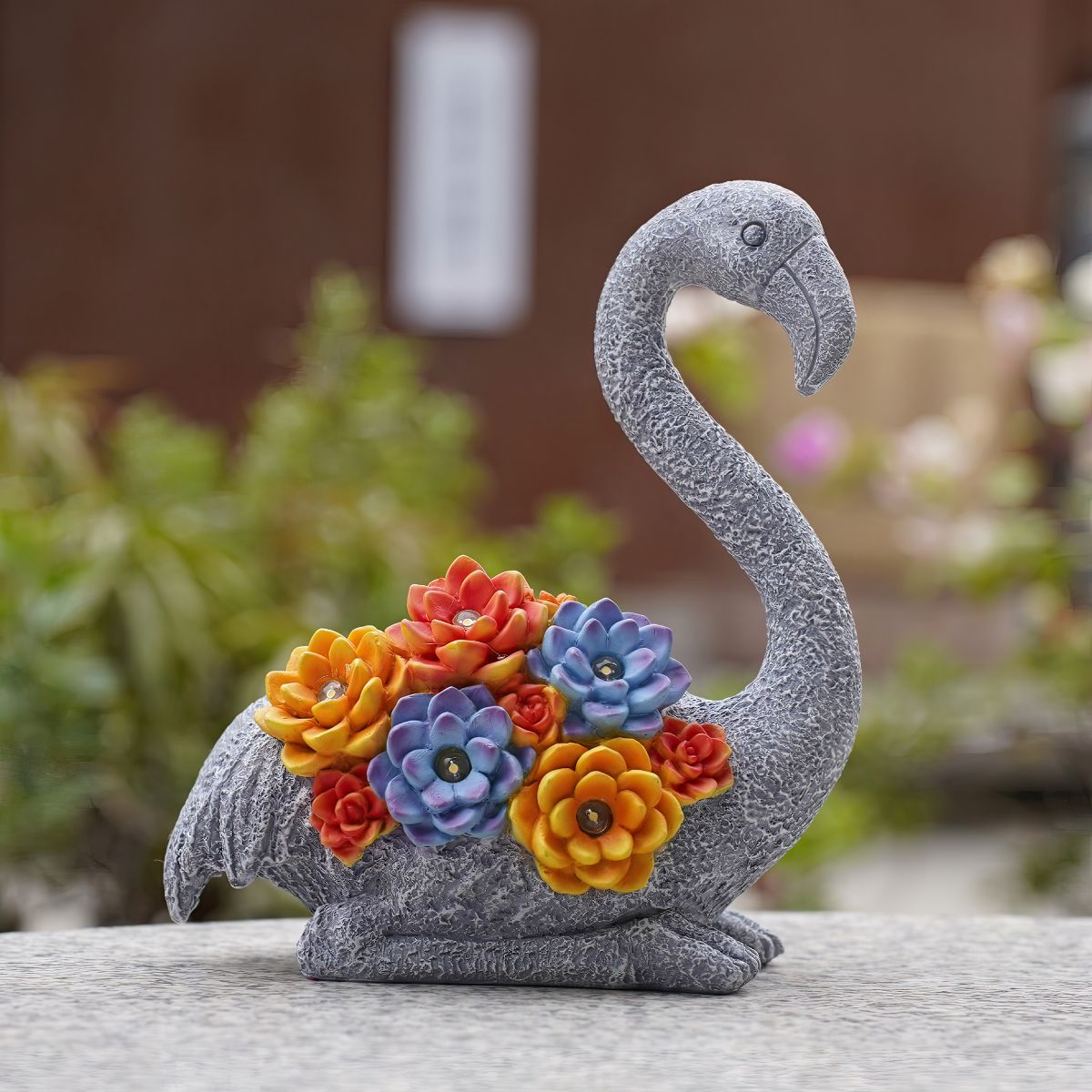 Charming Flamingo Flower Solar Light Ornament - Napa Valley Wildflower Co.