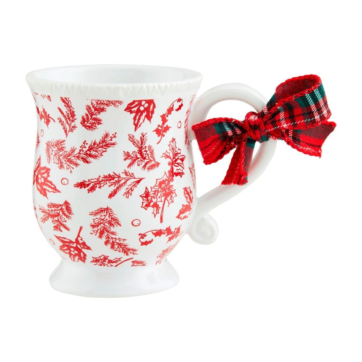 Christmas Print Toile Mug - Elegance for Your Holiday Sips - Napa Valley Wildflower Co.