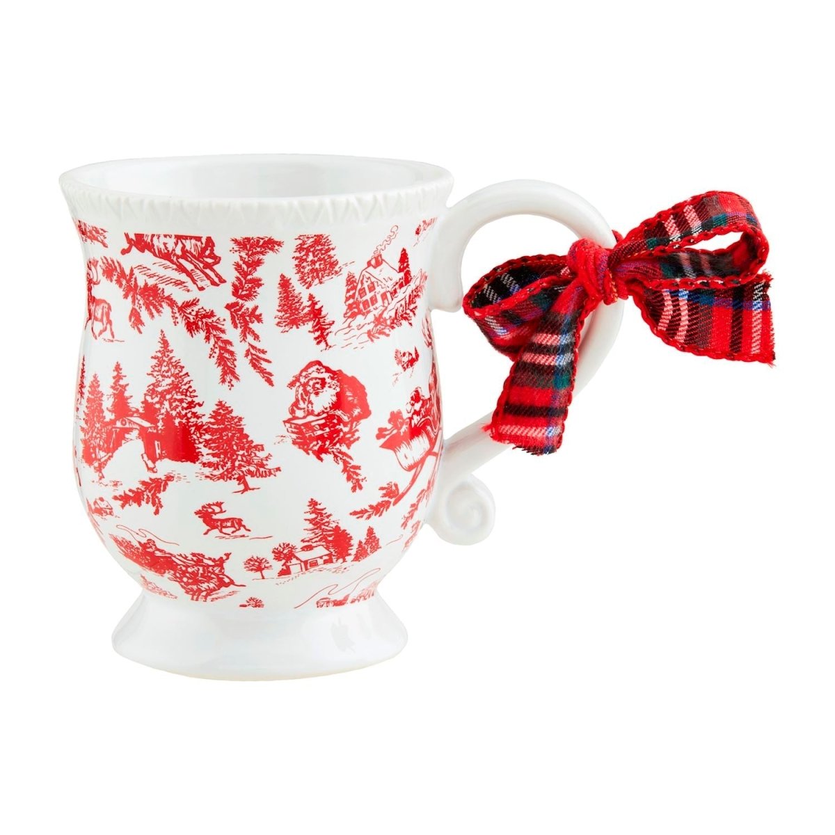 Christmas Print Toile Mug - Elegance for Your Holiday Sips - Napa Valley Wildflower Co.