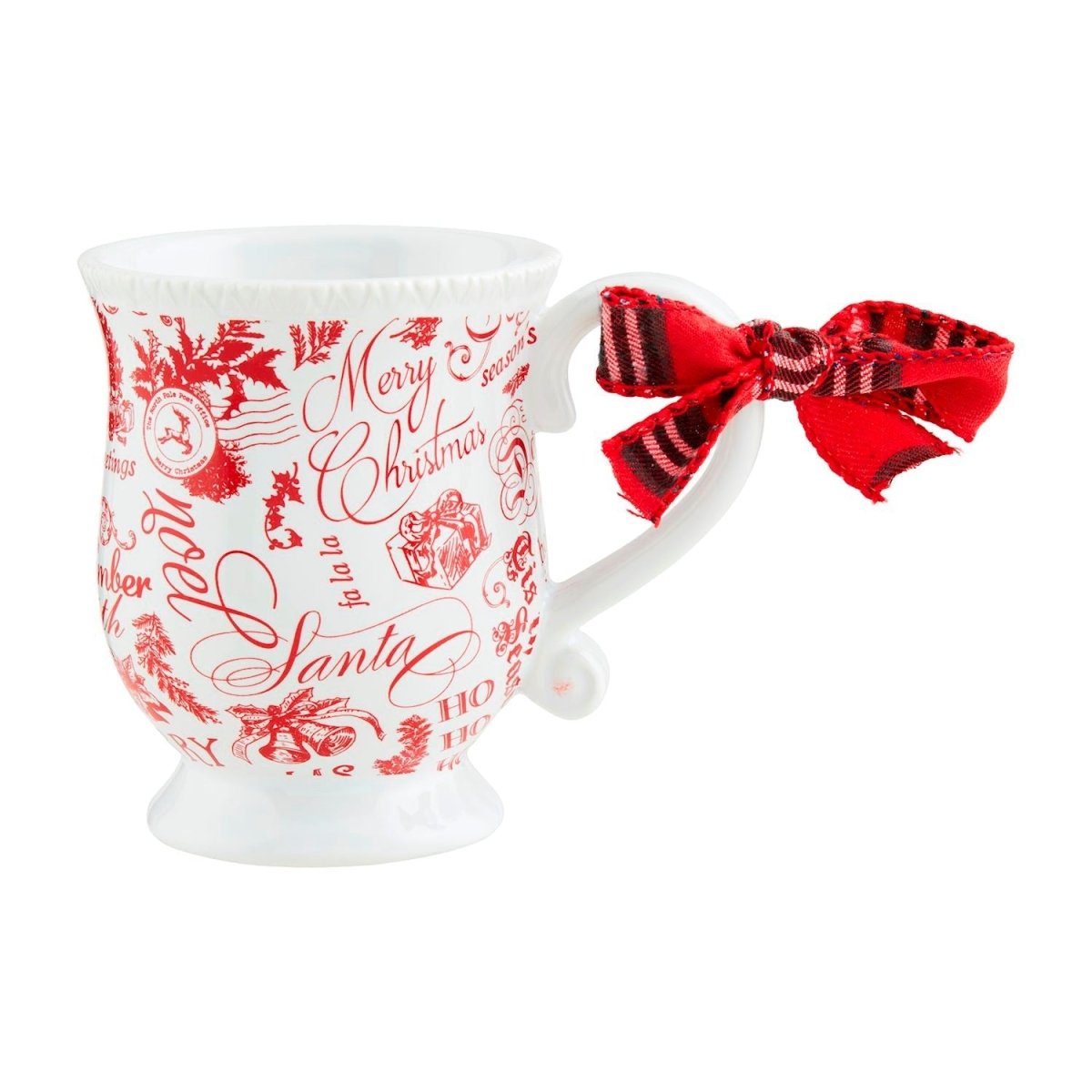 Christmas Print Toile Mug - Elegance for Your Holiday Sips - Napa Valley Wildflower Co.