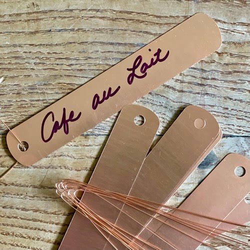 Copper Garden Tags with Wire - Napa Valley Wildflower Co.