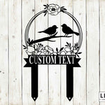 Custom Bird Garden Metal Stake - Napa Valley Wildflower Co.