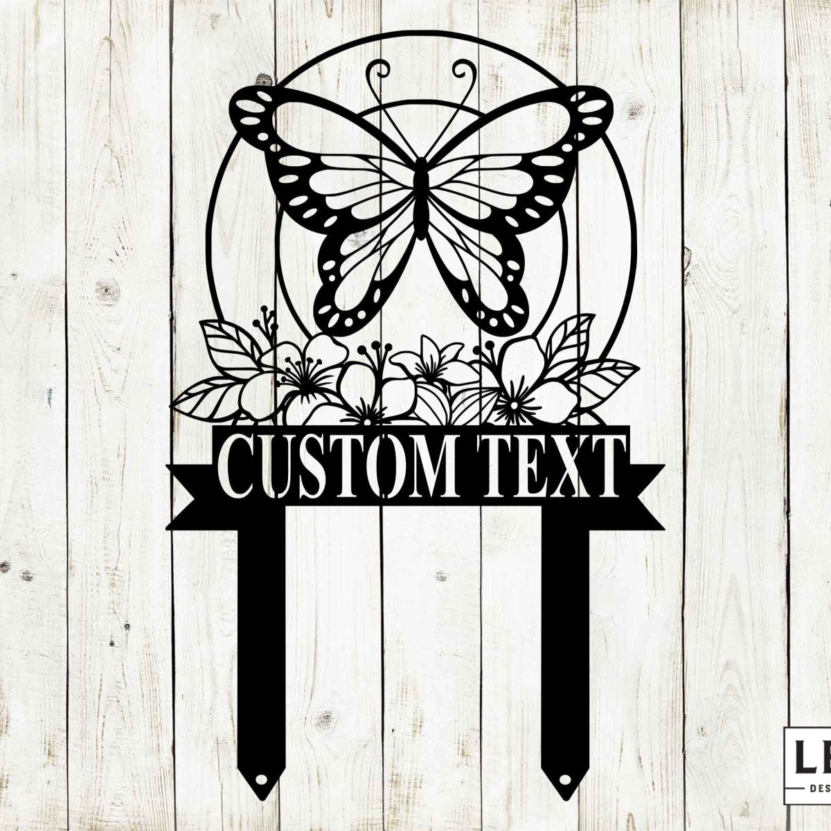 Custom Butterfly Garden Metal Garden Stake - Handmade in the USA - Napa Valley Wildflower Co.