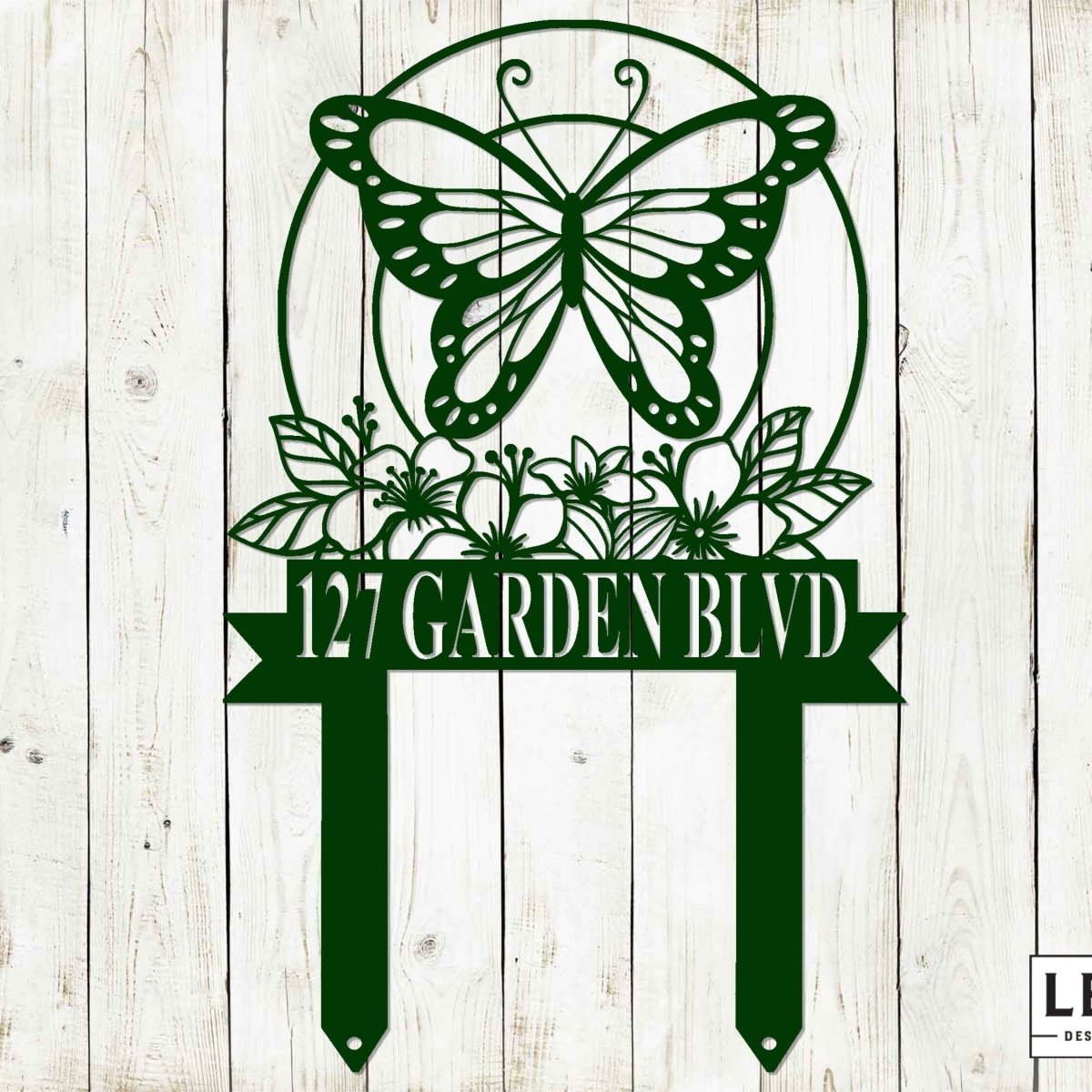 Custom Butterfly Garden Metal Garden Stake - Handmade in the USA - Napa Valley Wildflower Co.