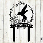 Custom Hummingbird Garden Metal Stake - Napa Valley Wildflower Co.