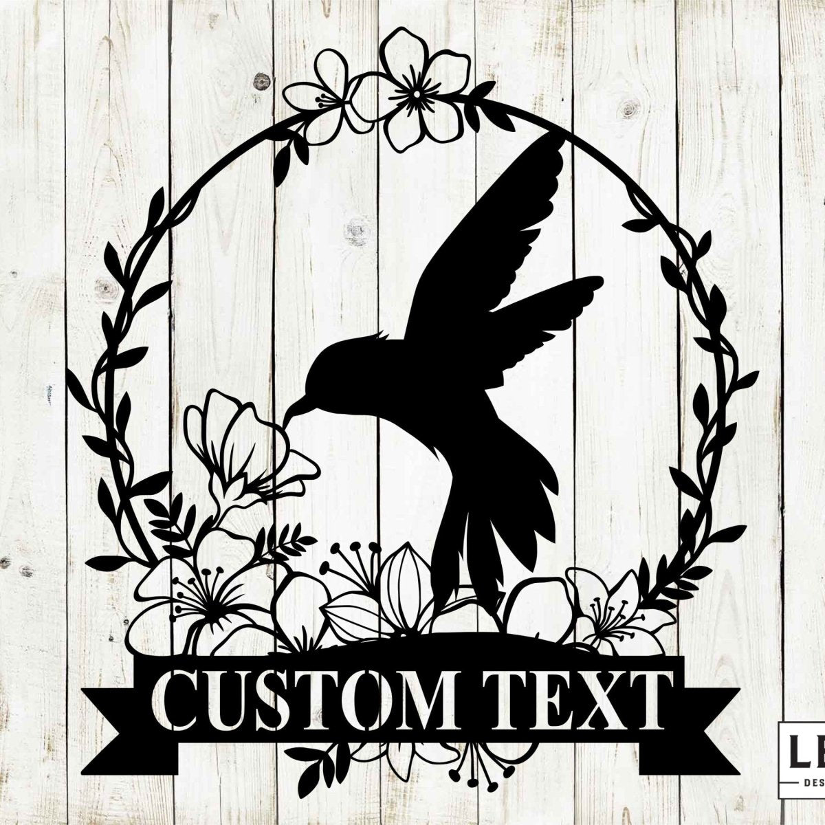 Custom Monogram Hummingbird Metal Sign - Napa Valley Wildflower Co.