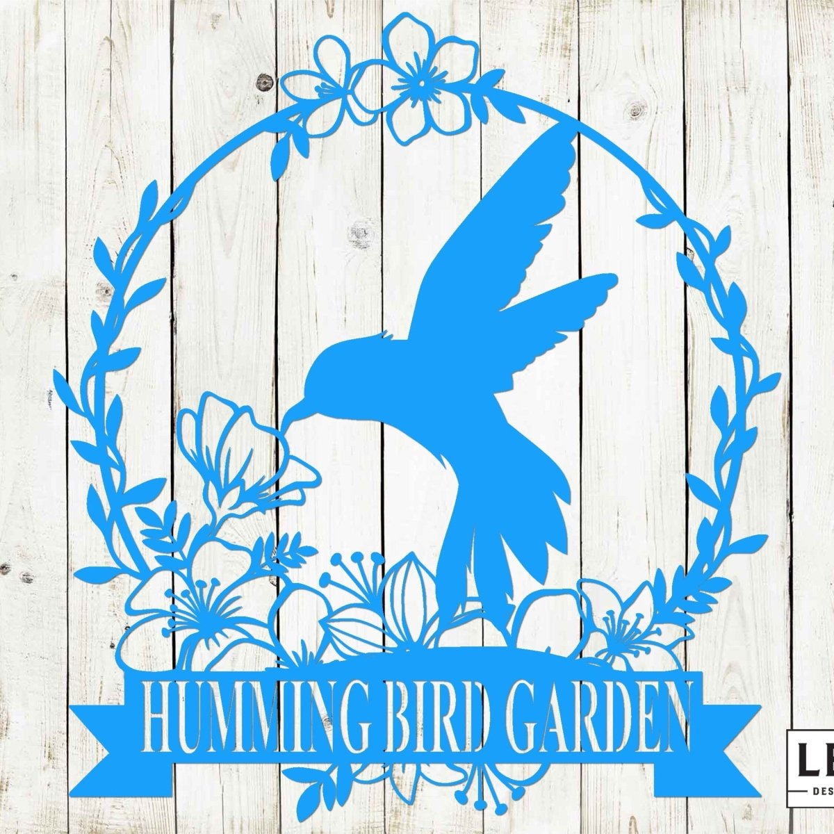 Custom Monogram Hummingbird Metal Sign - Napa Valley Wildflower Co.