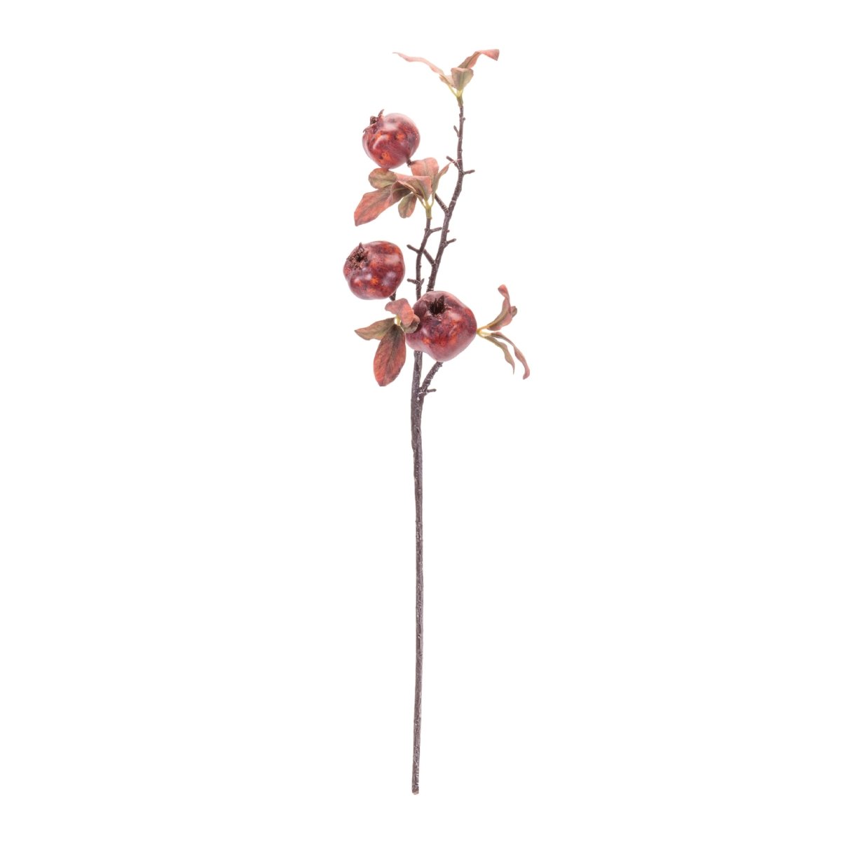 Faux Pomegranate Stem with Leaves - Napa Valley Wildflower Co.