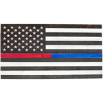 Firefighter & Police Redwood American Flag - Napa Valley Wildflower Co.