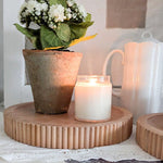Fluted Wooden Display Trays, Set of Two - Napa Valley Wildflower Co.