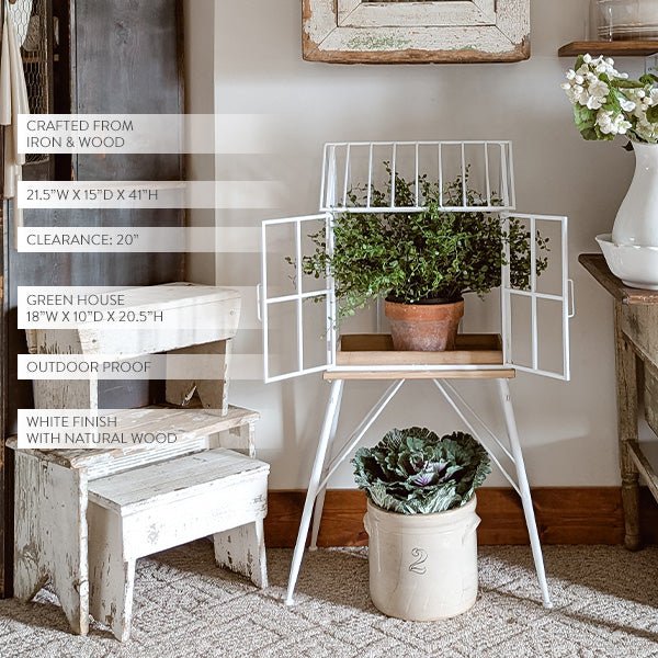 Greenhouse Inspired Outdoor Plant Stand - Napa Valley Wildflower Co.