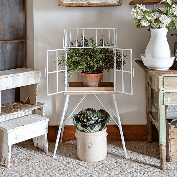 Greenhouse Inspired Outdoor Plant Stand - Napa Valley Wildflower Co.