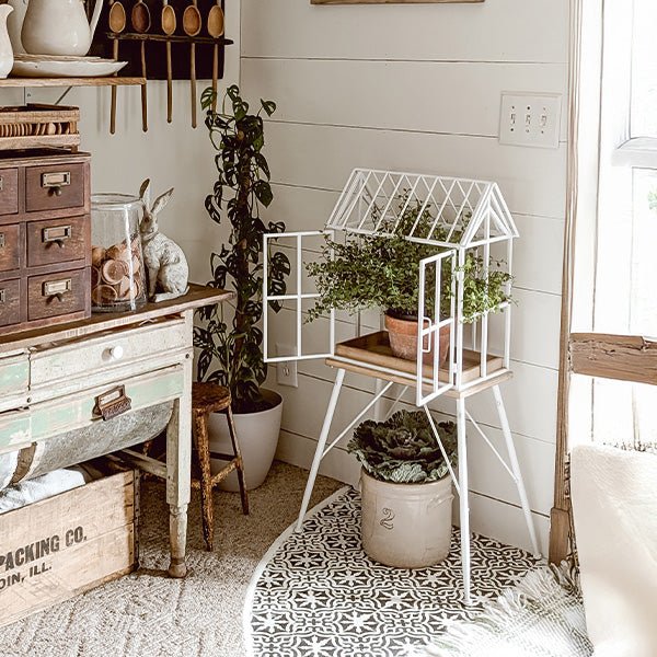 Greenhouse Inspired Outdoor Plant Stand - Napa Valley Wildflower Co.