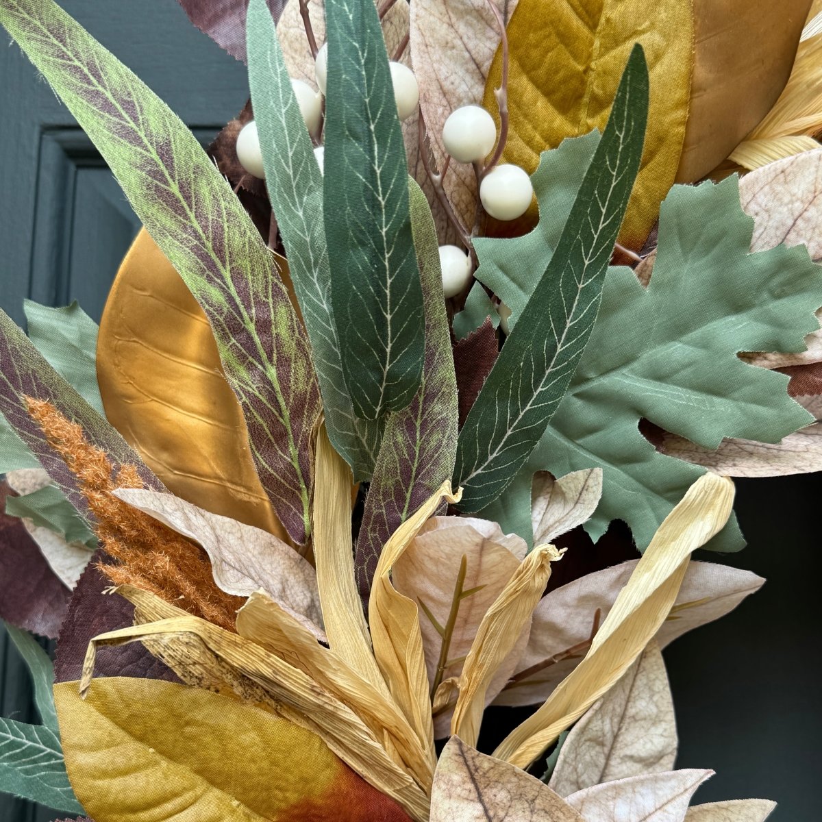 Handcrafted Neutral Fall Wreath - Elegant & Timeless Autumn Decor - Napa Valley Wildflower Co.