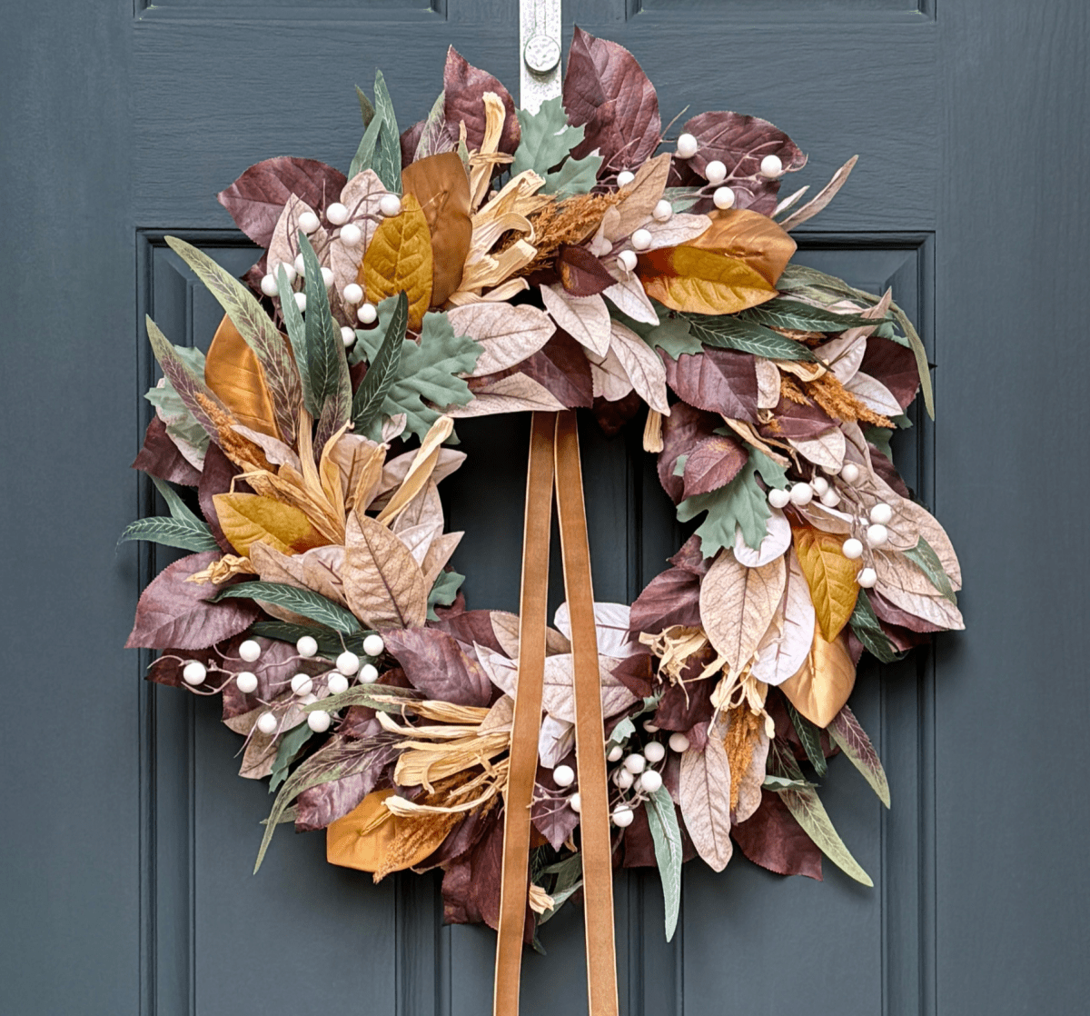 Handcrafted Neutral Fall Wreath - Elegant & Timeless Autumn Decor - Napa Valley Wildflower Co.