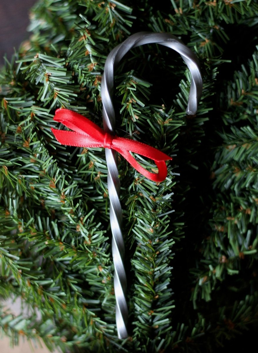 Handcrafted Twisted Steel Candy Cane Ornaments - Napa Valley Wildflower Co.