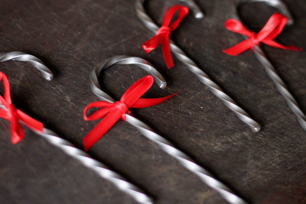 Handcrafted Twisted Steel Candy Cane Ornaments - Napa Valley Wildflower Co.