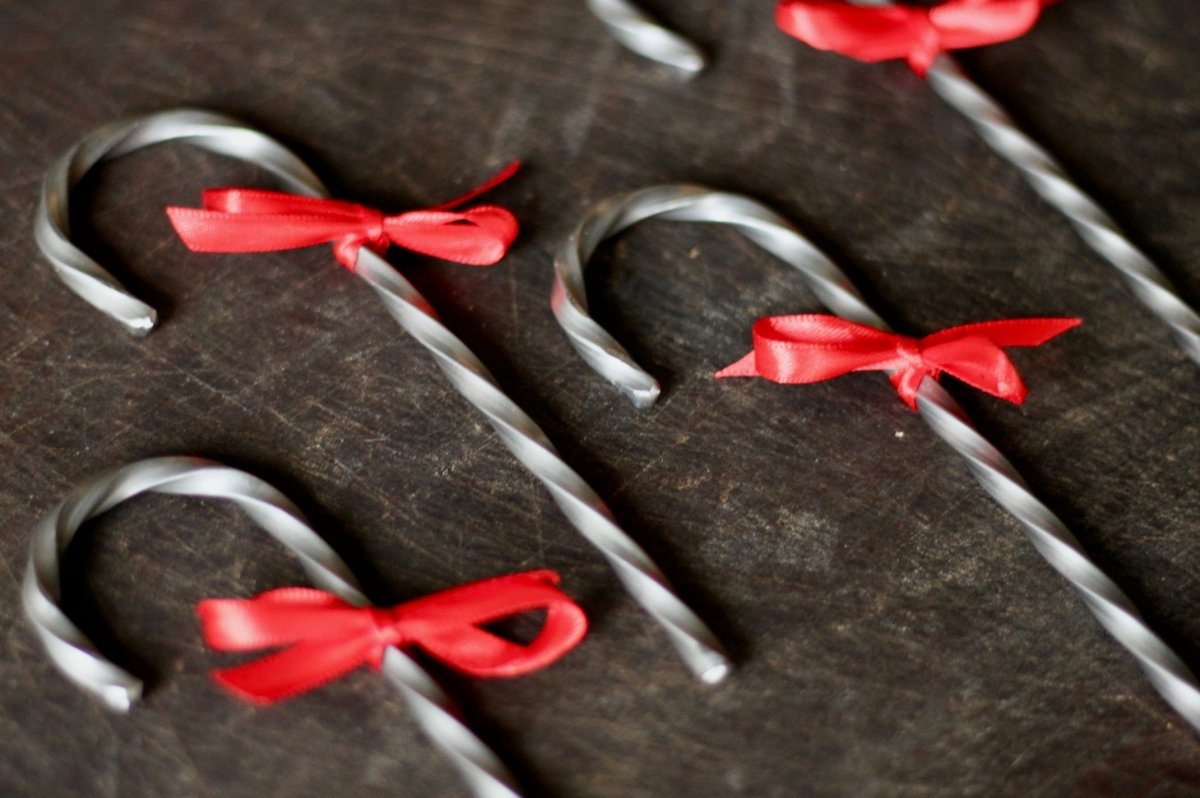 Handcrafted Twisted Steel Candy Cane Ornaments - Napa Valley Wildflower Co.