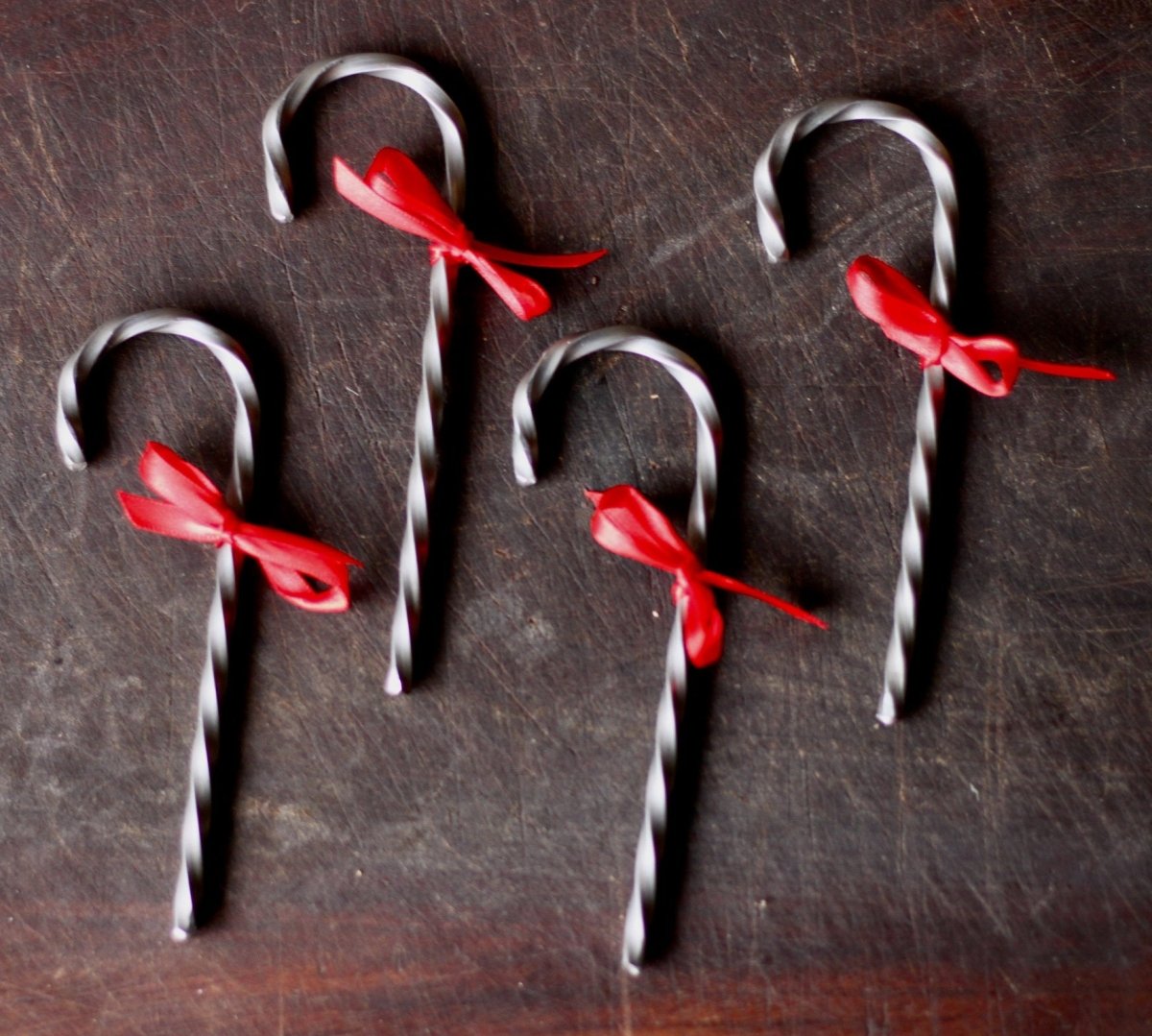 Handcrafted Twisted Steel Candy Cane Ornaments - Napa Valley Wildflower Co.