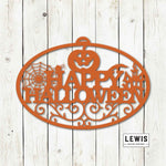 Happy Halloween Metal Door Hanger - Napa Valley Wildflower Co.