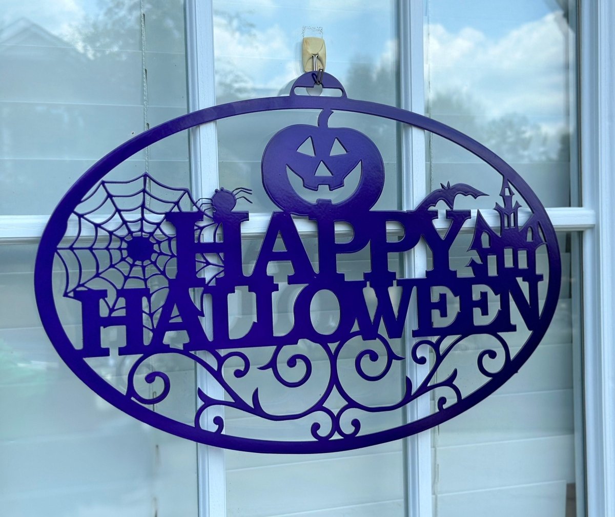 Happy Halloween Metal Door Hanger - Napa Valley Wildflower Co.