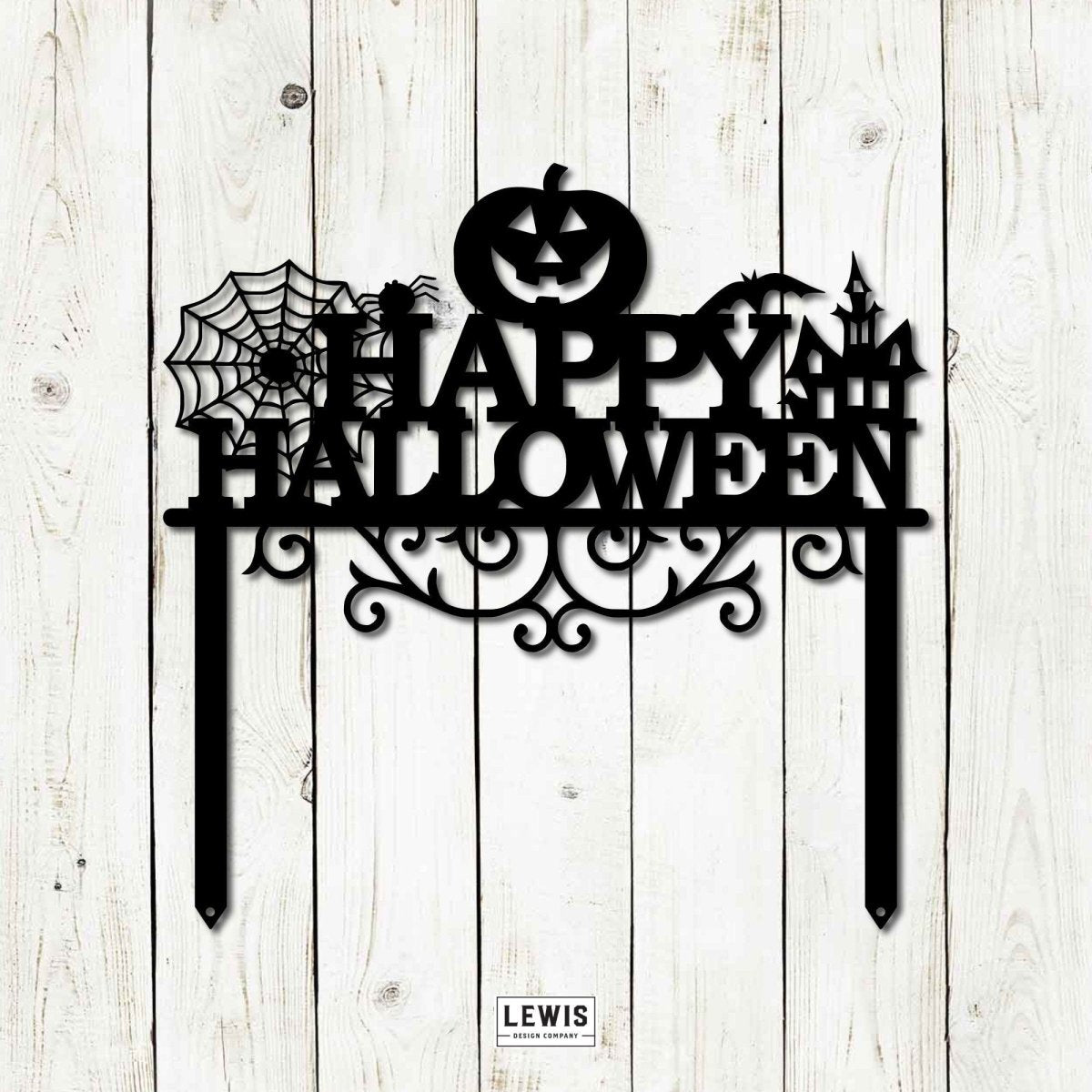 Happy Halloween Metal Yard Stake - Napa Valley Wildflower Co.