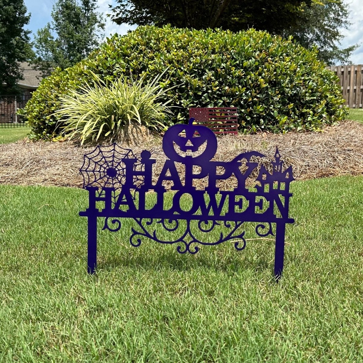 Happy Halloween Metal Yard Stake - Napa Valley Wildflower Co.