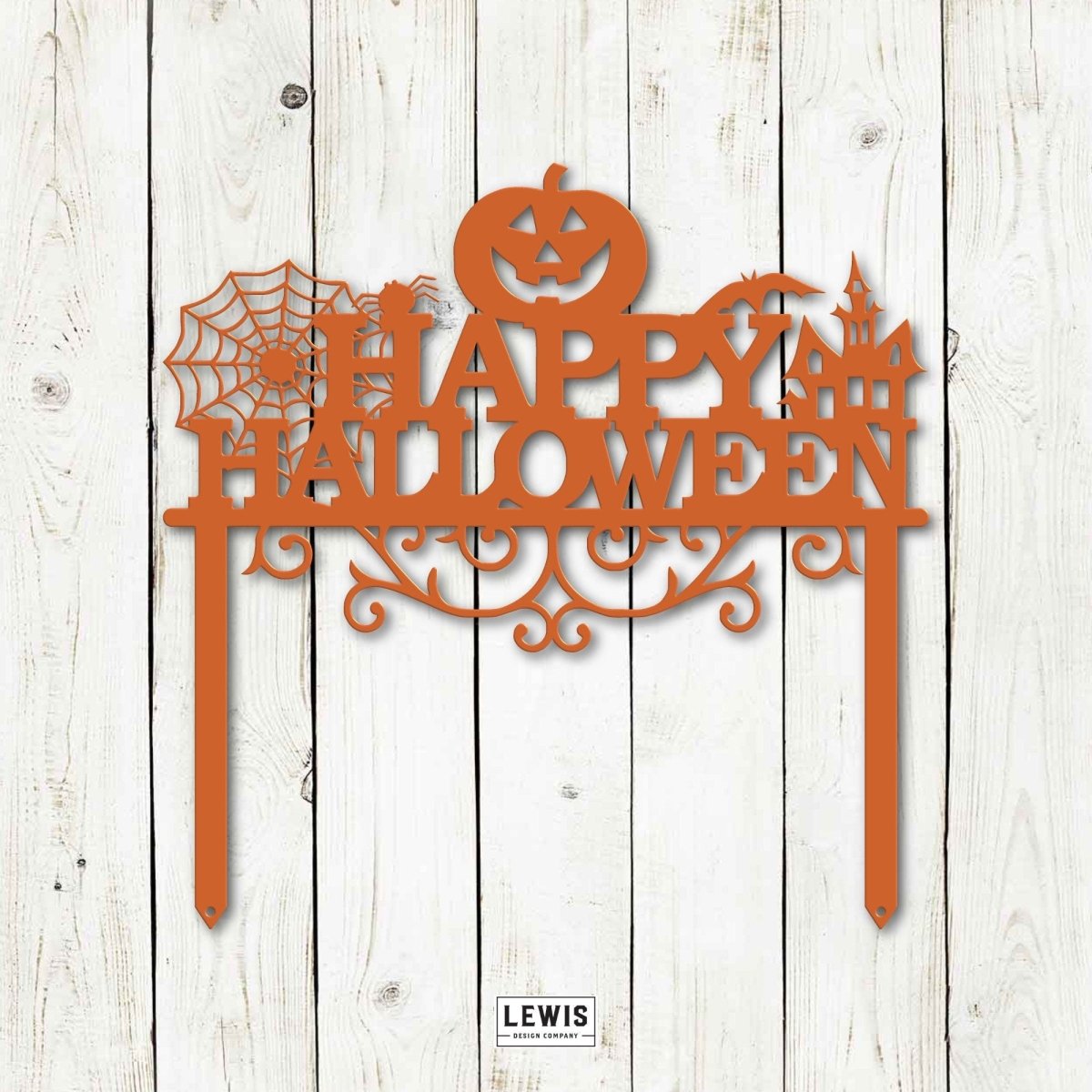Happy Halloween Metal Yard Stake - Napa Valley Wildflower Co.