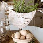 Indoor/Outdoor Distressed Hen Planter, Choose Your Style - Napa Valley Wildflower Co.