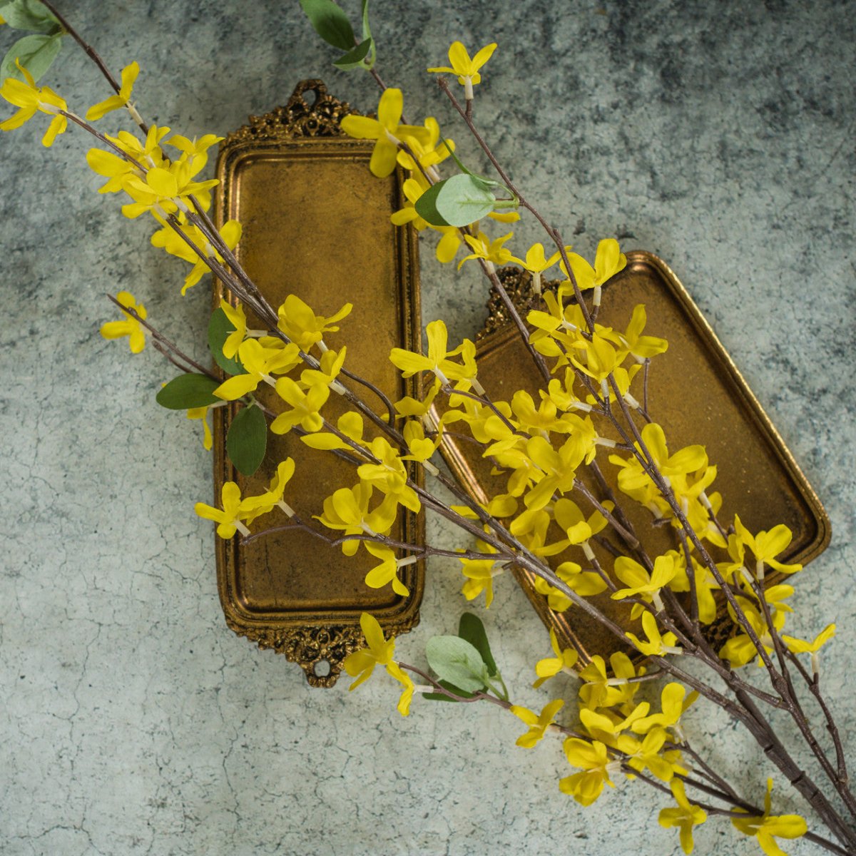 Lifelike Faux Forsythia Branch - Year - Round Spring Magic - Napa Valley Wildflower Co.