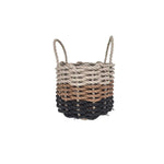 Maine Lobster Rope Basket (Black, Brown & Tan Ombre) - Napa Valley Wildflower Co.