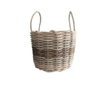Maine Lobster Rope Basket (Five Stripe Light Tan, Tan & Brown) - Napa Valley Wildflower Co.