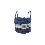 Maine Lobster Rope Basket (Navy Blue & Light Gray) - Napa Valley Wildflower Co.