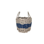 Maine Lobster Rope Basket (Tan & Navy Blue) - Napa Valley Wildflower Co.
