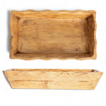 Mango Wood Scalloped Edge Tray - Napa Valley Wildflower Co.