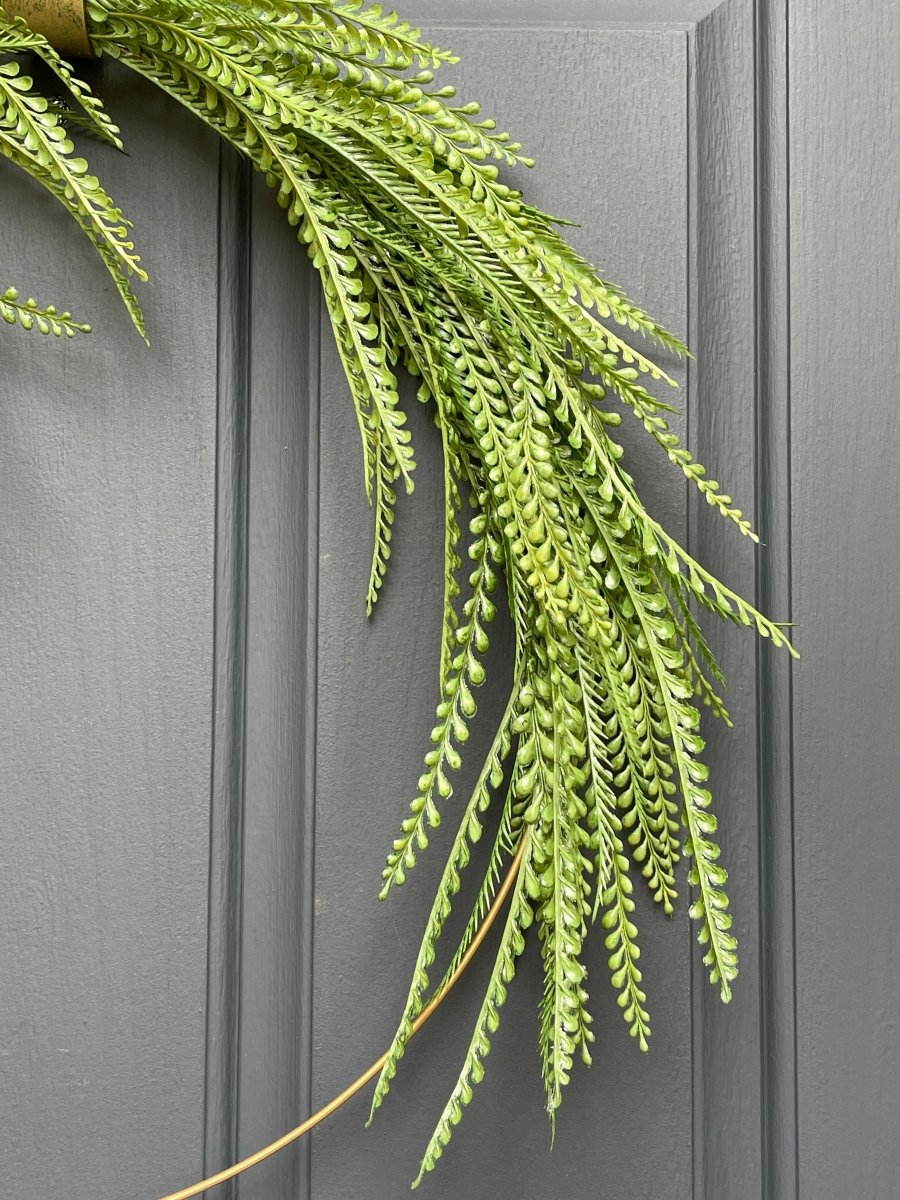 Modern Greenery Hoop Wreath - Napa Valley Wildflower Co.