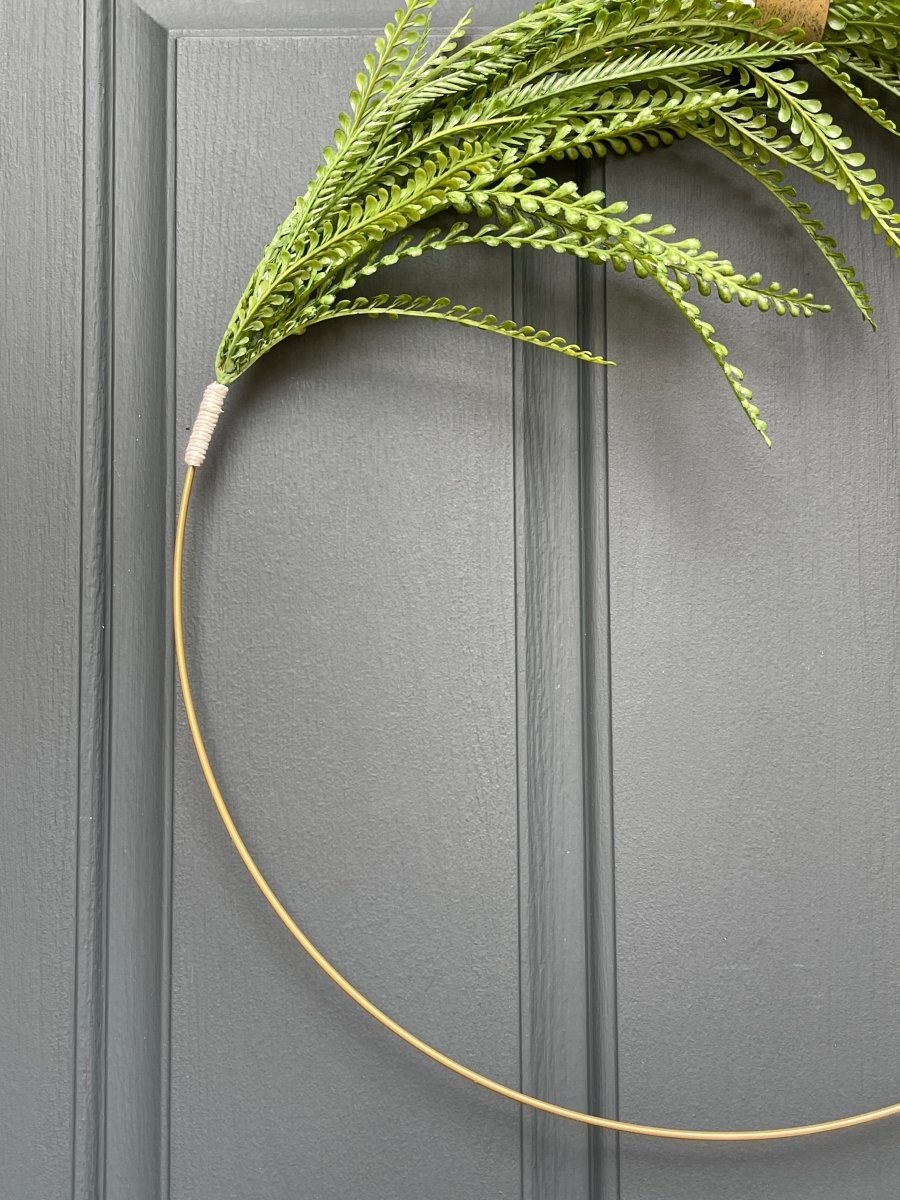 Modern Greenery Hoop Wreath - Napa Valley Wildflower Co.