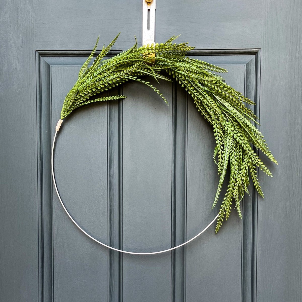 Modern Greenery Hoop Wreath - Napa Valley Wildflower Co.