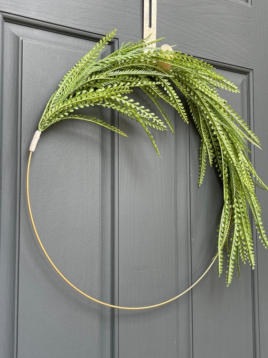 Modern Greenery Hoop Wreath - Napa Valley Wildflower Co.