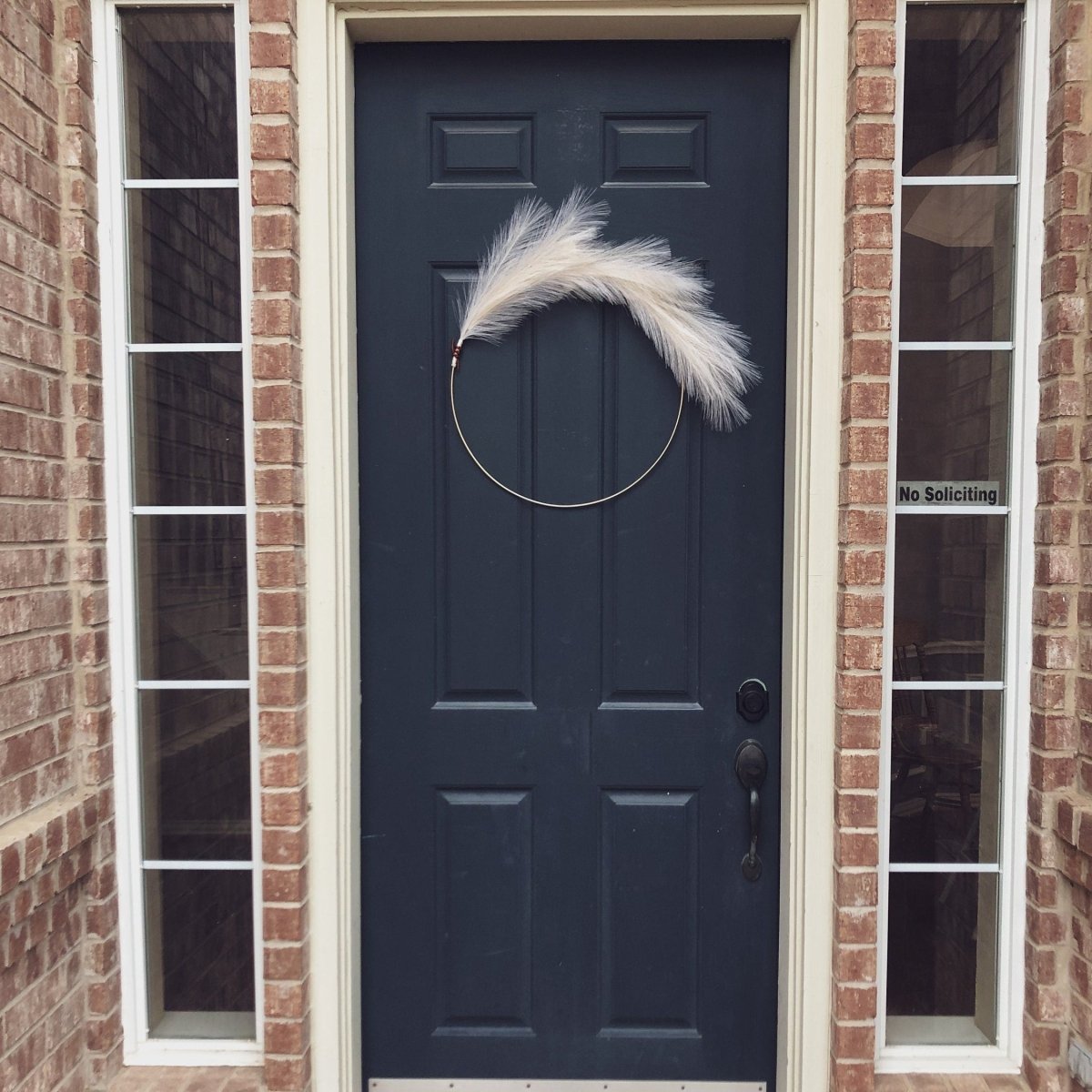 Modern Pampas Grass Hoop Wreath - Minimalist Front Door Decor - Napa Valley Wildflower Co.