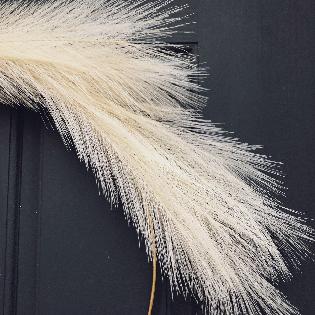 Modern Pampas Grass Hoop Wreath - Minimalist Front Door Decor - Napa Valley Wildflower Co.