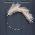 Modern Pampas Grass Hoop Wreath - Minimalist Front Door Decor - Napa Valley Wildflower Co.