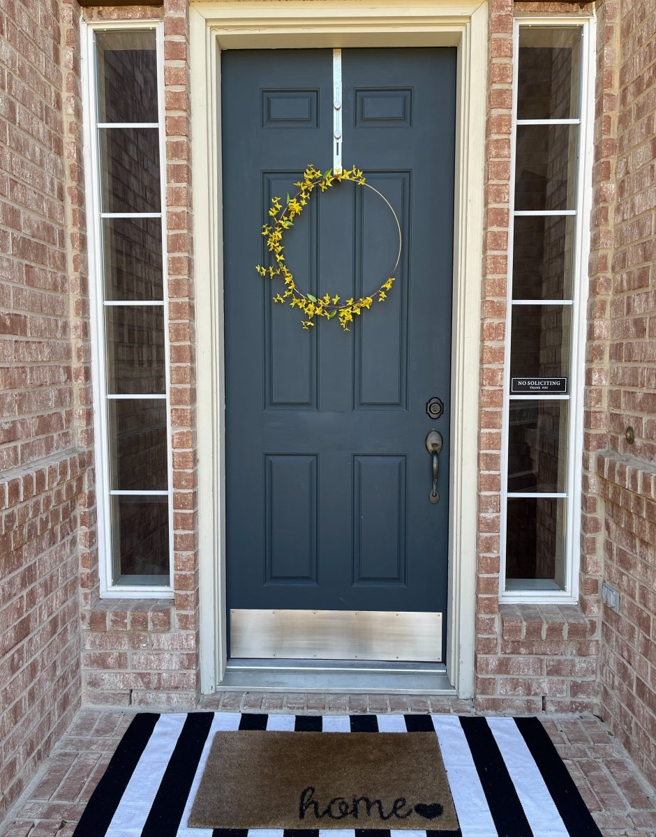 Modern Yellow Forsythia Hoop Wreath - Napa Valley Wildflower Co.