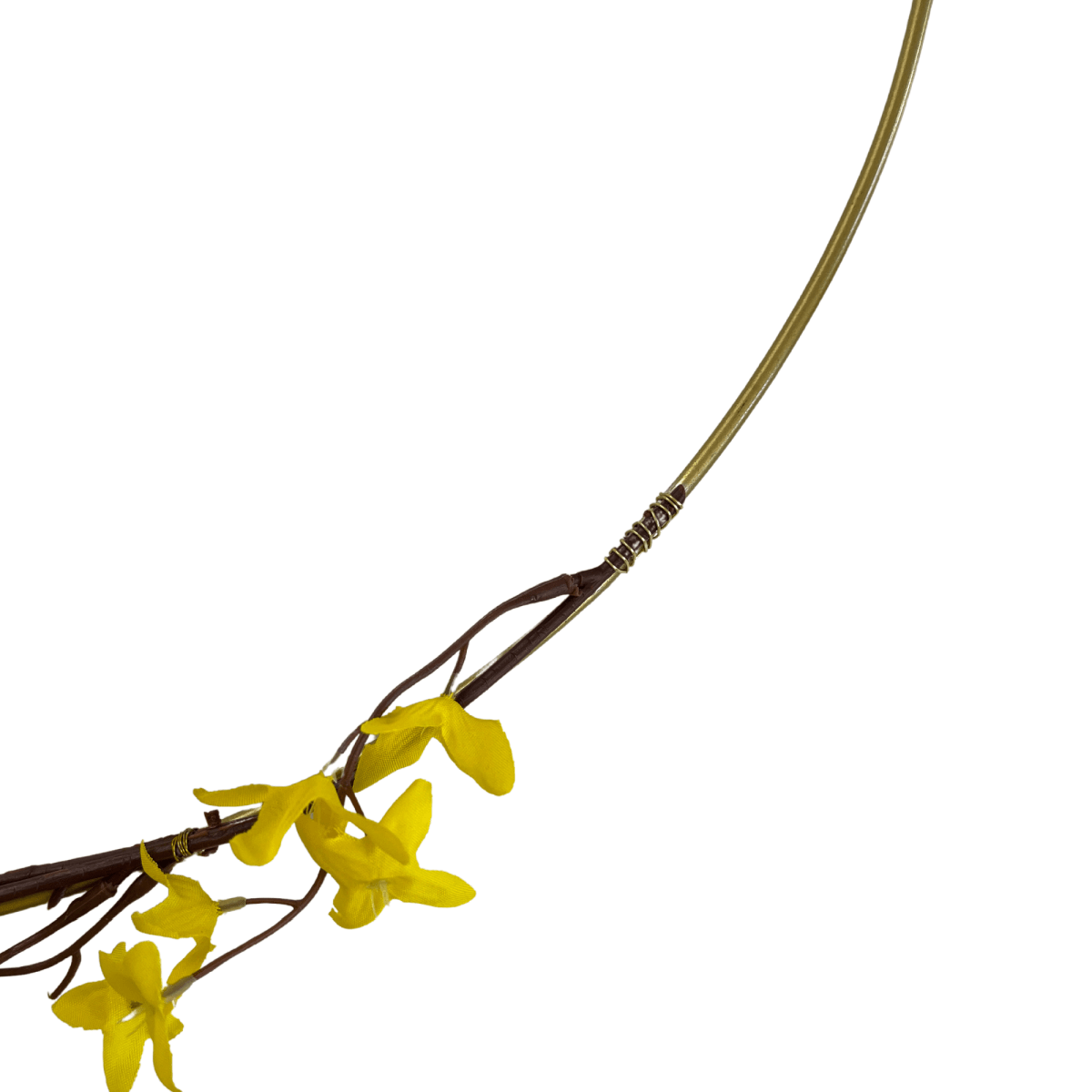 Modern Yellow Forsythia Hoop Wreath - Napa Valley Wildflower Co.
