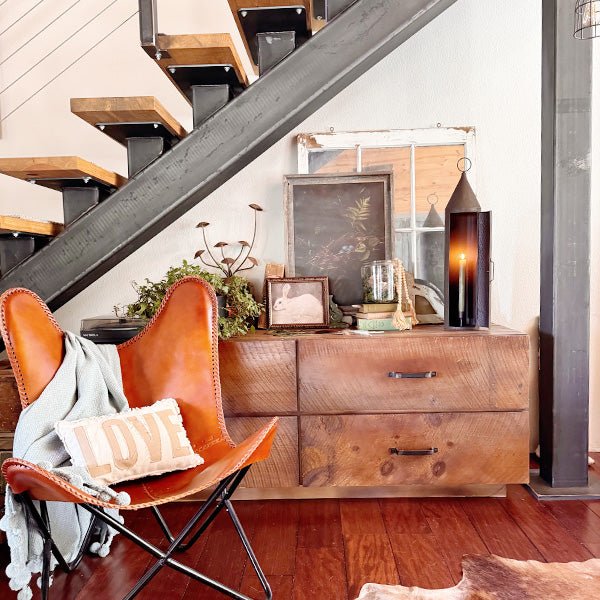 Oversized Rustic Chimney Floor Lantern - Napa Valley Wildflower Co.