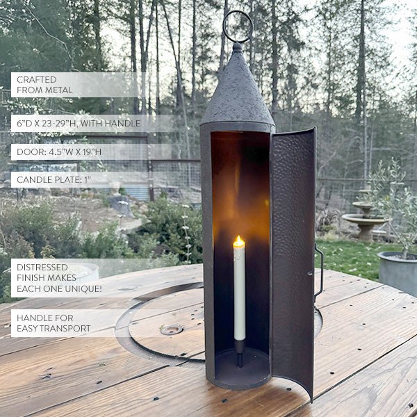 Oversized Rustic Chimney Floor Lantern - Napa Valley Wildflower Co.