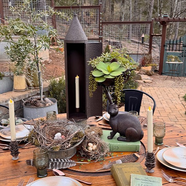 Oversized Rustic Chimney Floor Lantern - Napa Valley Wildflower Co.
